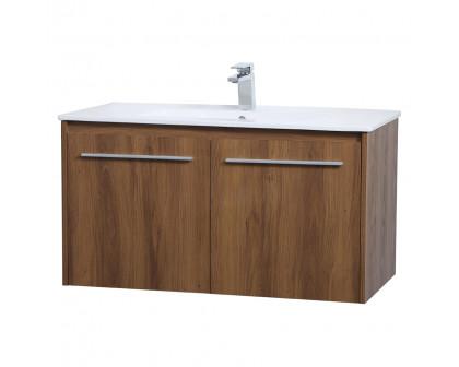 Elegant Bathroom Vanity - Walnut Brown, L 36" (VF44036WB)