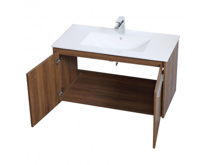 Elegant Bathroom Vanity - Walnut Brown, L 36" (VF44036WB)