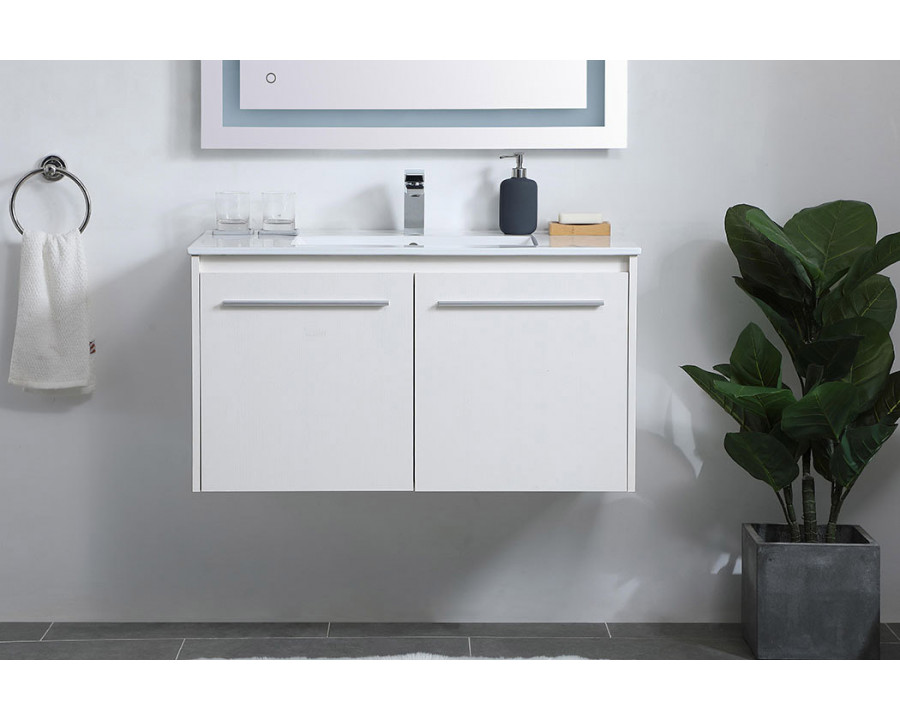 Elegant Bathroom Vanity - White, L 36" (VF44036WH)