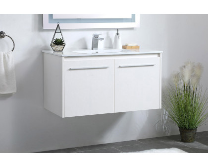 Elegant Bathroom Vanity - White, L 36" (VF44036WH)