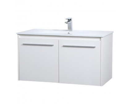 Elegant Bathroom Vanity - White, L 36" (VF44036WH)