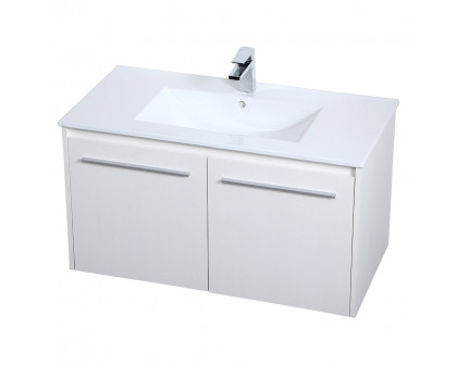 Elegant Bathroom Vanity - White, L 36" (VF44036WH)