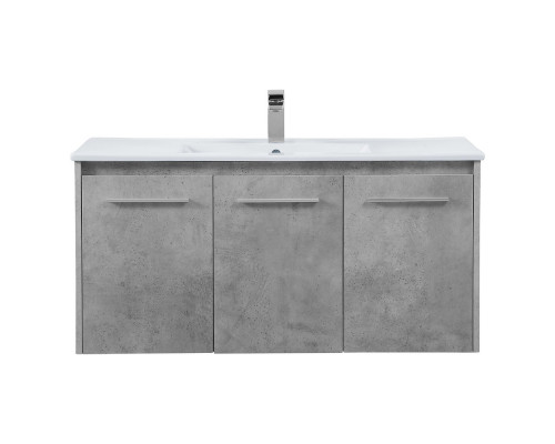 Elegant Bathroom Vanity - Concrete Gray, L 40" (VF44040CG)