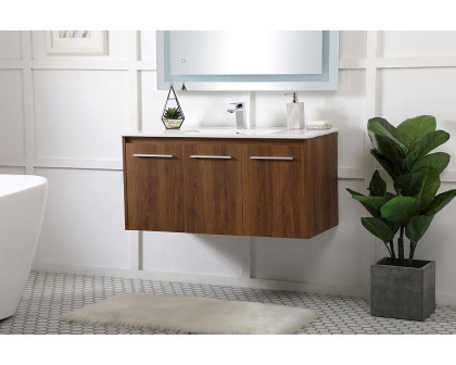 Elegant Bathroom Vanity - Walnut Brown, L 40" (VF44040WB)