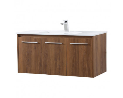 Elegant Bathroom Vanity - Walnut Brown, L 40" (VF44040WB)