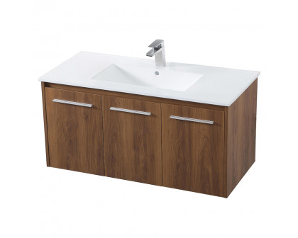 Elegant Bathroom Vanity - Walnut Brown, L 40" (VF44040WB)