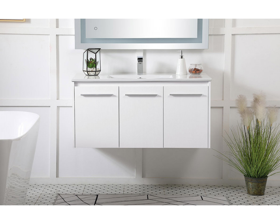 Elegant Bathroom Vanity - White, L 40" (VF44040WH)