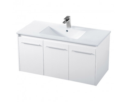 Elegant Bathroom Vanity - White, L 40" (VF44040WH)