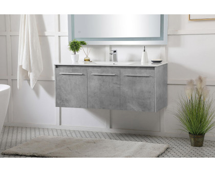 Elegant Bathroom Vanity - Concrete Gray, L 48" (VF44048CG)