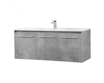 Elegant Bathroom Vanity - Concrete Gray, L 48" (VF44048CG)