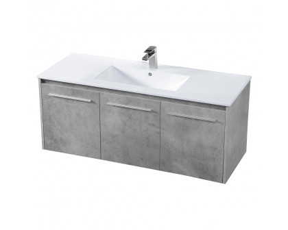 Elegant Bathroom Vanity - Concrete Gray, L 48" (VF44048CG)