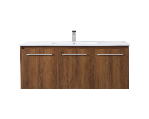 Elegant Bathroom Vanity - Walnut Brown, L 48" (VF44048WB)