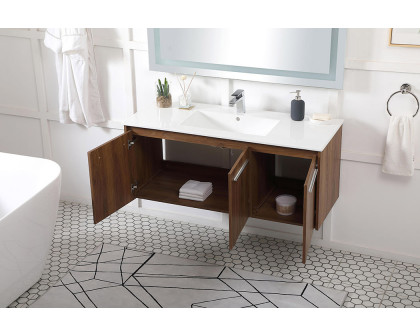 Elegant Bathroom Vanity - Walnut Brown, L 48" (VF44048WB)