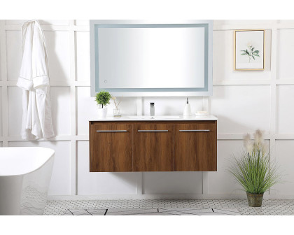 Elegant Bathroom Vanity - Walnut Brown, L 48" (VF44048WB)