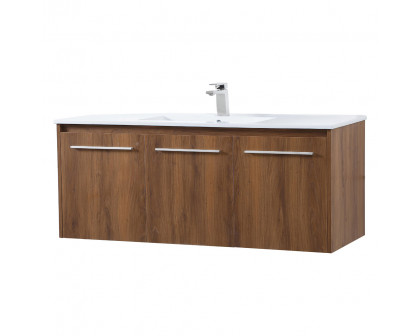 Elegant Bathroom Vanity - Walnut Brown, L 48" (VF44048WB)