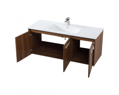 Elegant Bathroom Vanity - Walnut Brown, L 48" (VF44048WB)