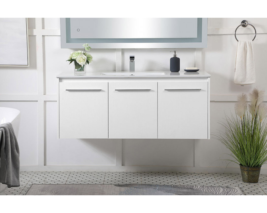 Elegant Bathroom Vanity - White, L 48" (VF44048WH)