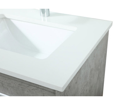 Elegant Bathroom Vanity - Concrete Gray (VF44524MCG)