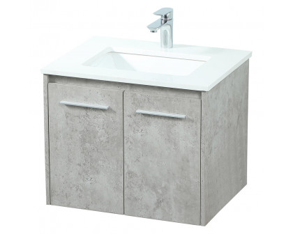 Elegant Bathroom Vanity - Concrete Gray (VF44524MCG)