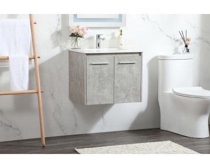 Elegant Bathroom Vanity - Concrete Gray (VF44524MCG-BS)