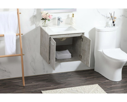 Elegant Bathroom Vanity - Concrete Gray (VF44524MCG-BS)