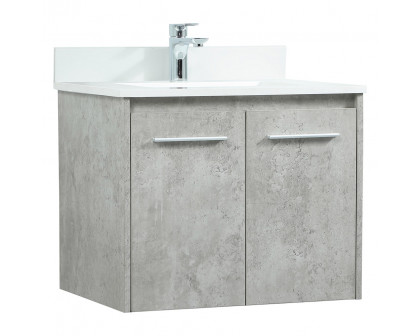 Elegant Bathroom Vanity - Concrete Gray (VF44524MCG-BS)