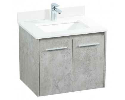 Elegant Bathroom Vanity - Concrete Gray (VF44524MCG-BS)