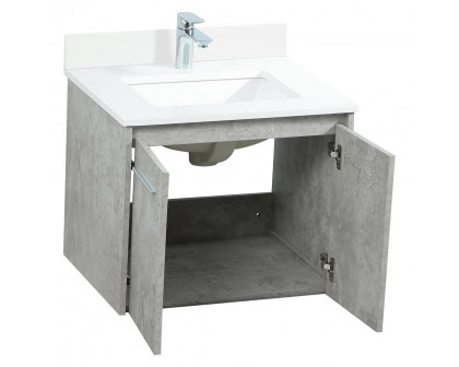 Elegant Bathroom Vanity - Concrete Gray (VF44524MCG-BS)