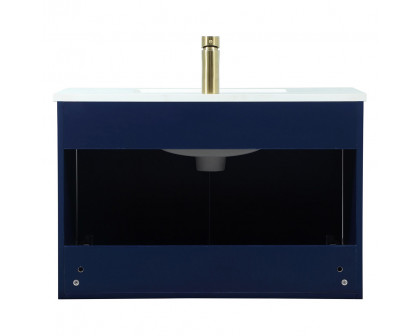 Elegant Bathroom Vanity - Blue (VF44530MBL)