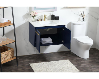 Elegant Bathroom Vanity - Blue (VF44530MBL)