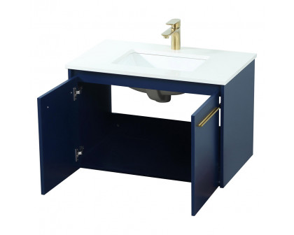 Elegant Bathroom Vanity - Blue (VF44530MBL)