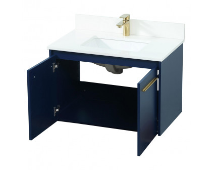 Elegant Bathroom Vanity - Blue (VF44530MBL-BS)