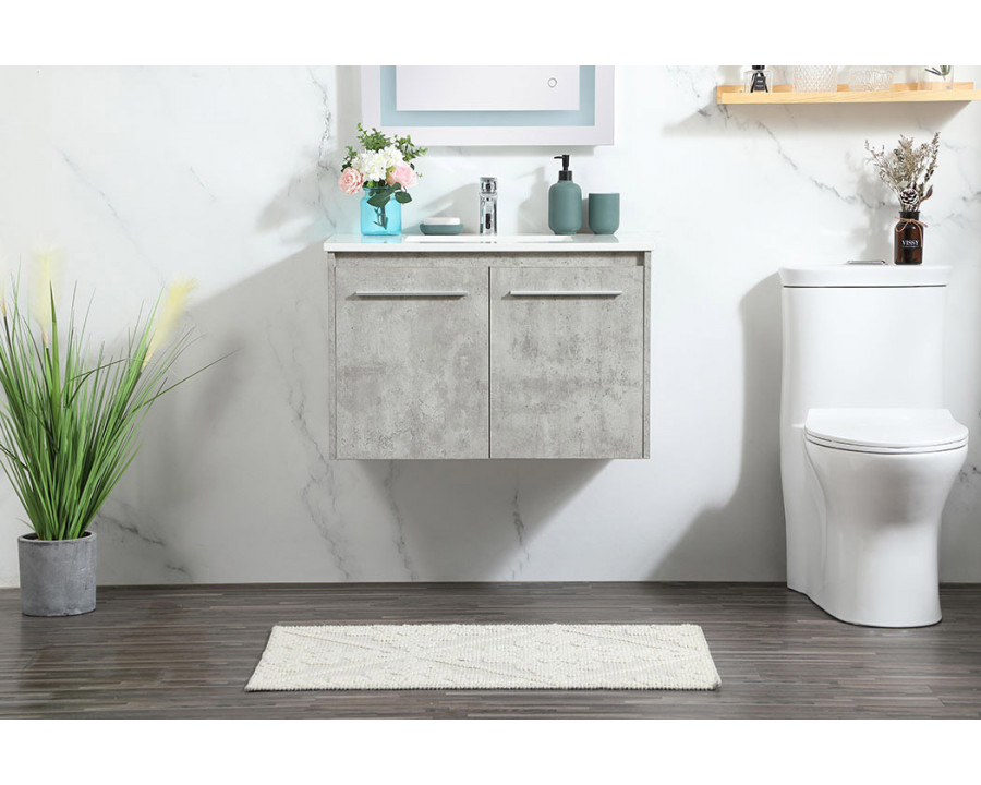 Elegant Bathroom Vanity - Concrete Gray (VF44530MCG)