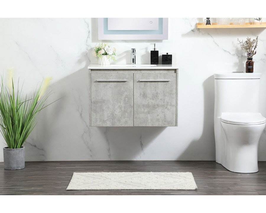 Elegant Bathroom Vanity - Concrete Gray (VF44530MCG-BS)