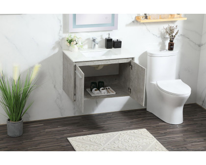 Elegant Bathroom Vanity - Concrete Gray (VF44530MCG-BS)