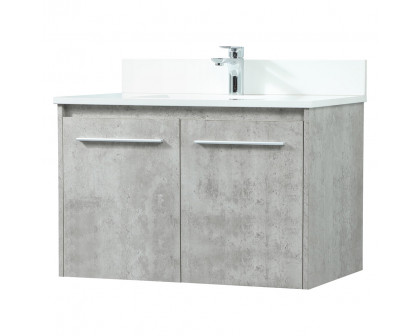 Elegant Bathroom Vanity - Concrete Gray (VF44530MCG-BS)