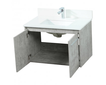 Elegant Bathroom Vanity - Concrete Gray (VF44530MCG-BS)