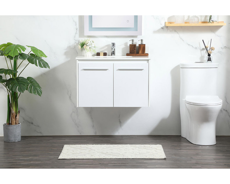 Elegant Bathroom Vanity - White (VF44530MWH-BS)