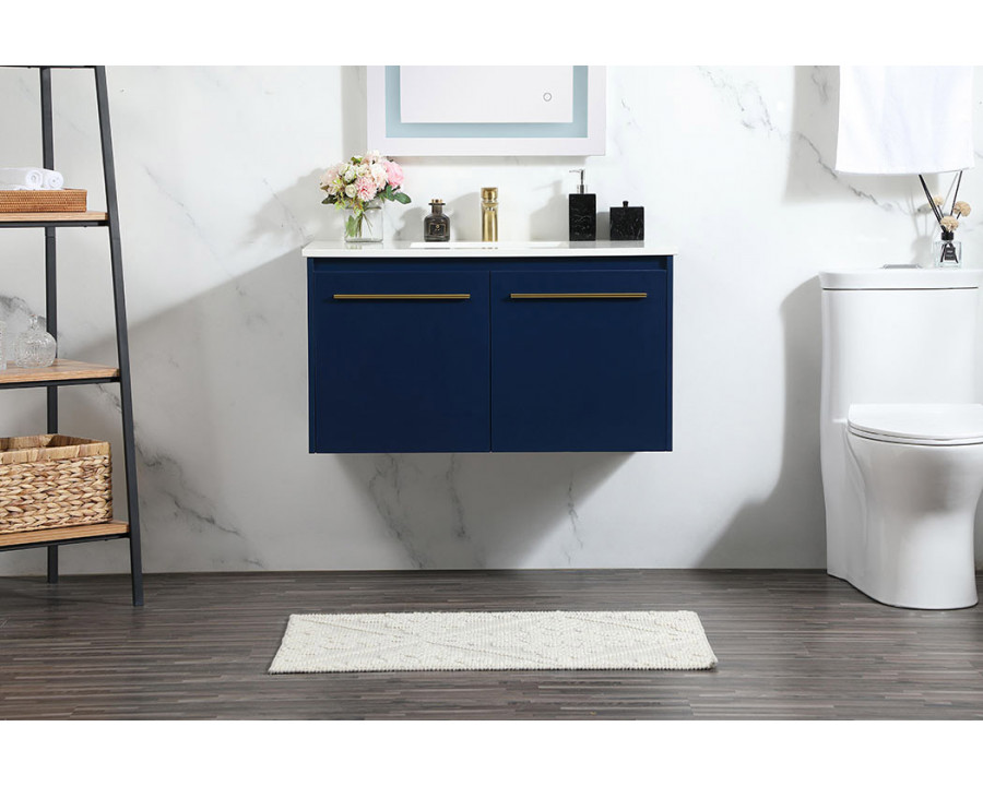 Elegant Bathroom Vanity - Blue (VF44536MBL)