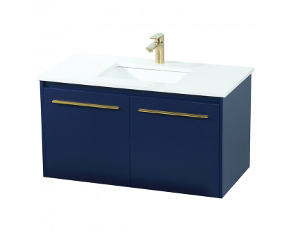 Elegant Bathroom Vanity - Blue (VF44536MBL)