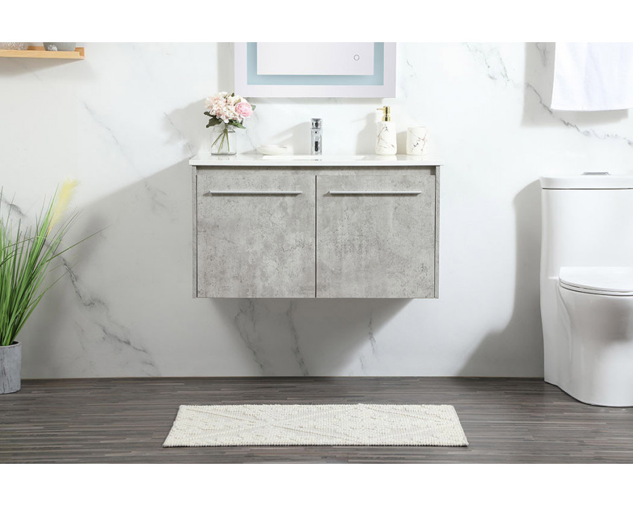 Elegant Bathroom Vanity - Concrete Gray (VF44536MCG)