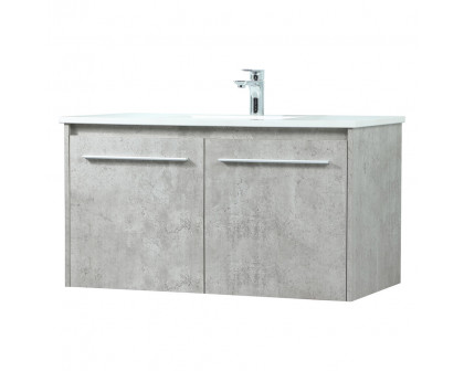 Elegant Bathroom Vanity - Concrete Gray (VF44536MCG)