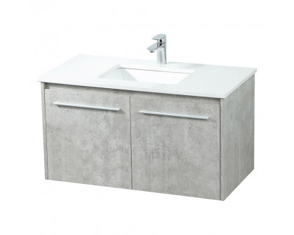 Elegant Bathroom Vanity - Concrete Gray (VF44536MCG)