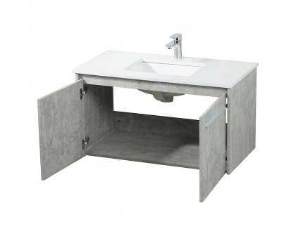 Elegant Bathroom Vanity - Concrete Gray (VF44536MCG)