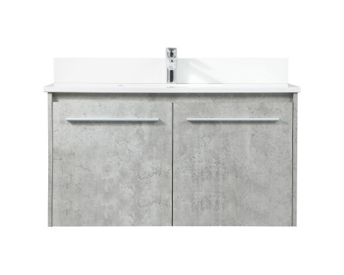 Elegant Bathroom Vanity - Concrete Gray (VF44536MCG-BS)