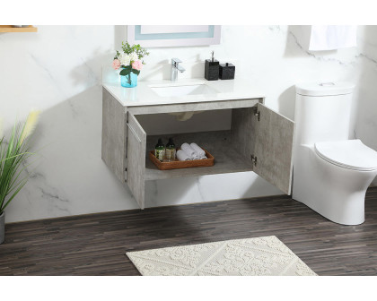 Elegant Bathroom Vanity - Concrete Gray (VF44536MCG-BS)