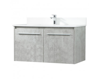 Elegant Bathroom Vanity - Concrete Gray (VF44536MCG-BS)