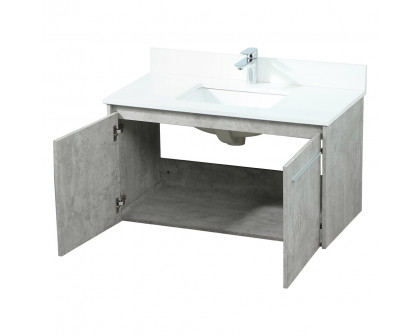 Elegant Bathroom Vanity - Concrete Gray (VF44536MCG-BS)