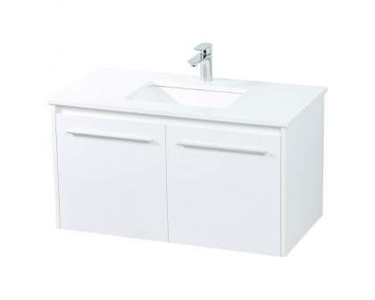 Elegant Bathroom Vanity - White (VF44536MWH)