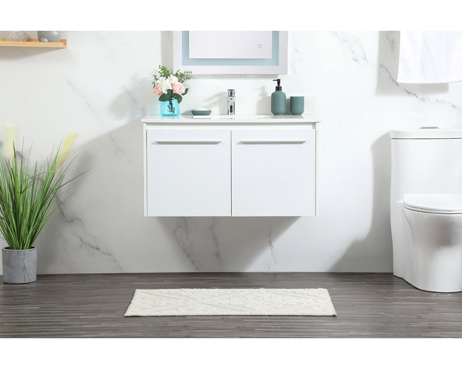 Elegant Bathroom Vanity - White (VF44536MWH-BS)